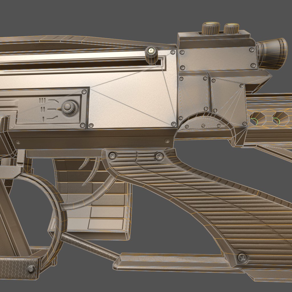  Low Poly Futuristic Weapon Concept preview image 4